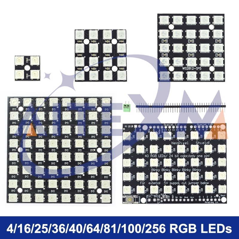 Rgb Led Matrix 8X8 - Модуль WS2812 5050 RGB 4x4 8x8