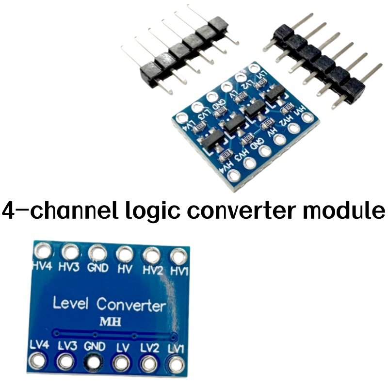 Level Shifter 3.3V - 4-канальный модуль преобразователя логического уровня, двунаправленный