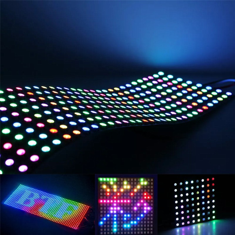 DC12V WS2815 DC5V WS2812B RGB  – обзор и цена Rgb Led Matrix 8X8