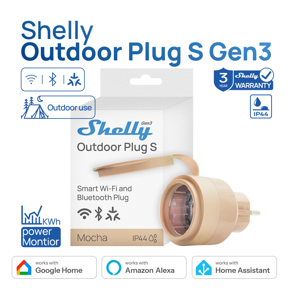 Shelly Outdoor Plug S Gen3 Pow – обзор и цена Shelly Relay Module