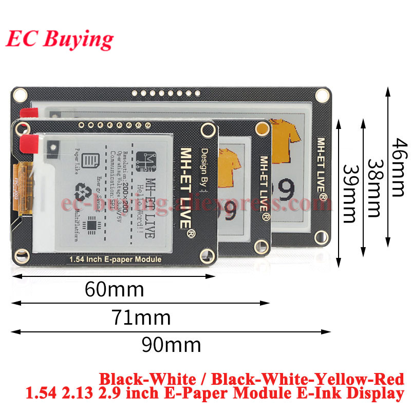1.54'' 2.9'' 2.13'' 2.9 2.13 1 – обзор и цена Display Epaper 2.9