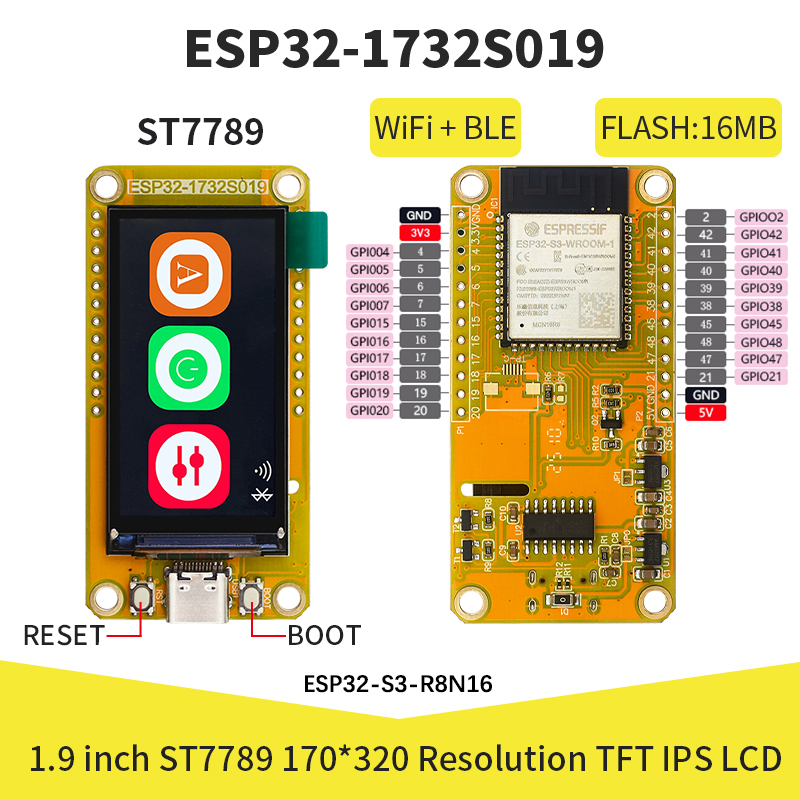 ESP32-S3 1,9-дюймовый IPS LCD  – обзор и цена Home Automation Arduino
