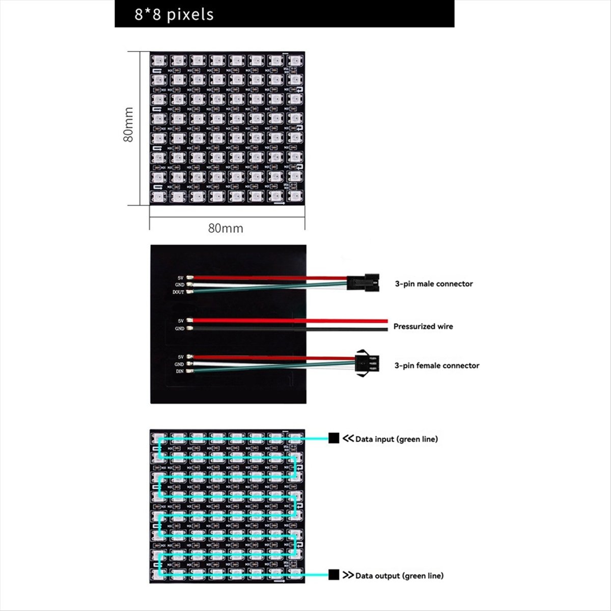 A36R WS2812B матричный экран R – обзор и цена Rgb Led Matrix 8X8