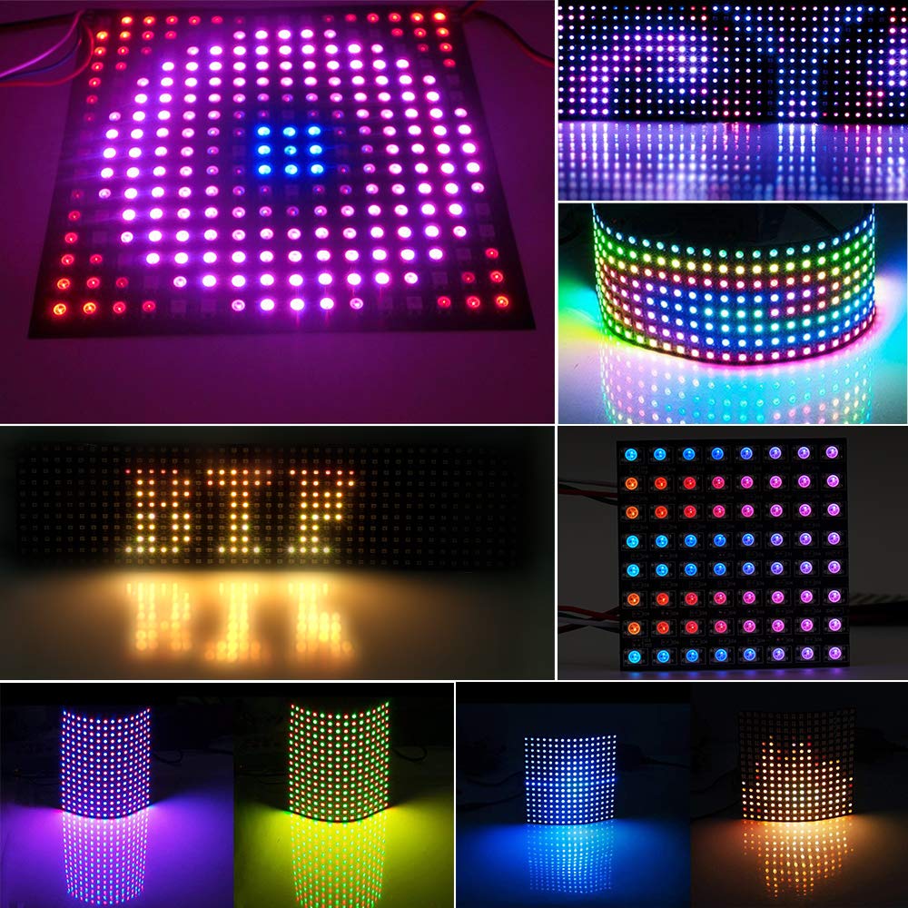 WS2812 LED 5050 RGB 8x8 64-бит – обзор и цена Rgb Led Matrix 8X8