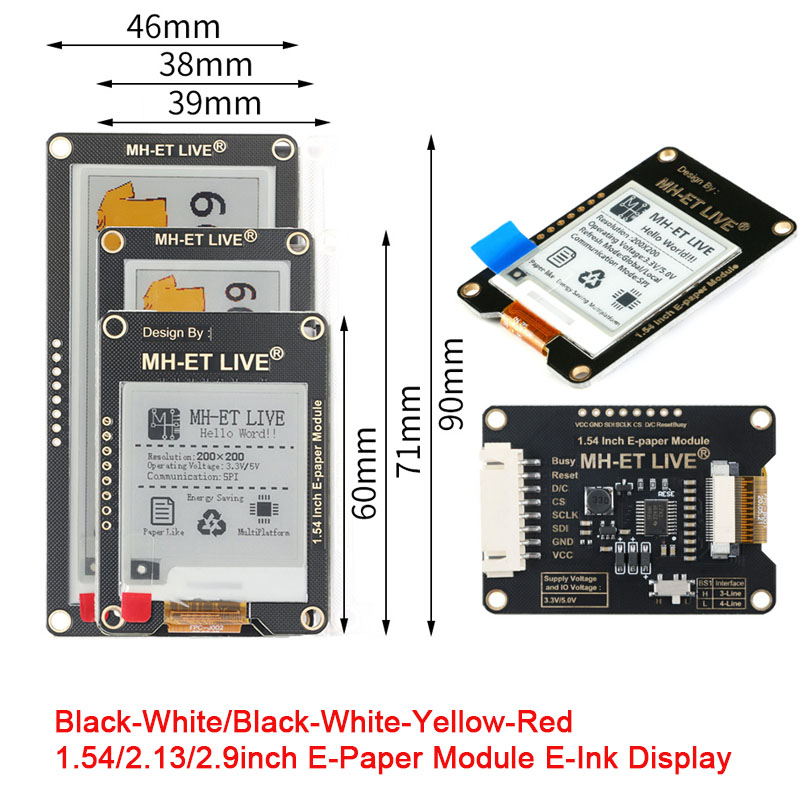 1.54'' 2.9'' 2.13'' 2.9 2.13 1 – обзор и цена Display Epaper 2.9